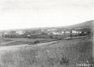 Vista desde la Carretera Provisional del casco histórico de Tacoronte. Finales del siglo XIX